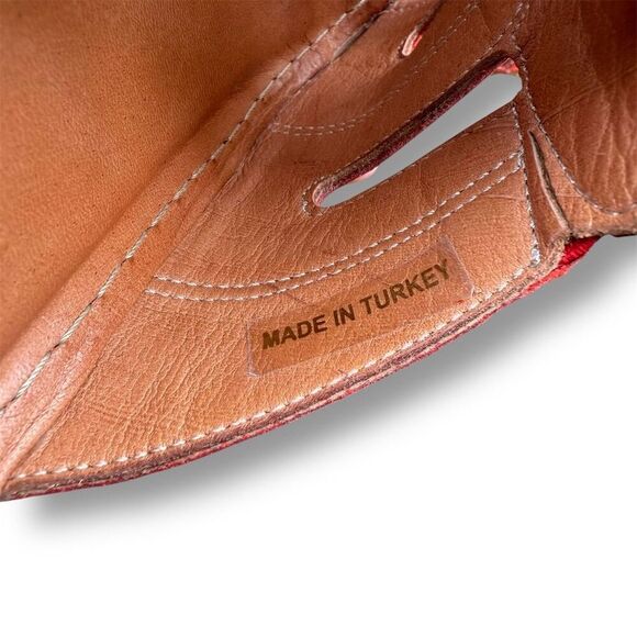 Spring Step Onaona Red Women's Leather Slide Sandals Size 8 Casual Wedge - Picture 9 of 16